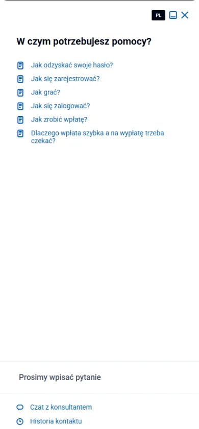 Pomoc techniczna Vox Casino
