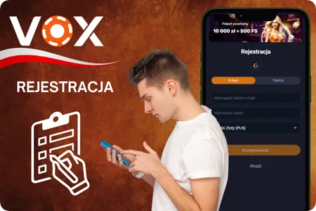 Zarejestruj się w kasynie VOX