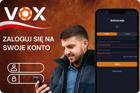 Zaloguj się do kasyna VOX