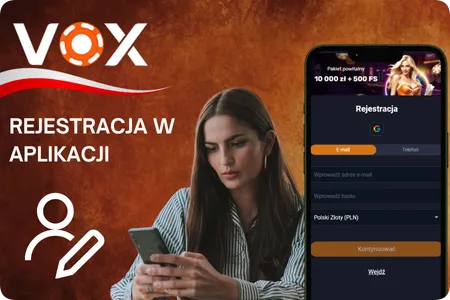 Zarejestruj się w kasynie VOX