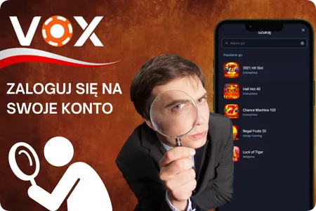 Wyszukaj gry w aplikacji kasyna VOX
